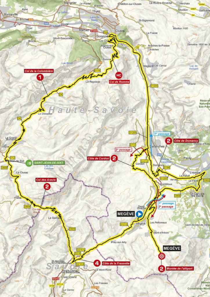 Giro del Delfinato 2020, il nuovo percorso (Altimetrie e Planimetrie