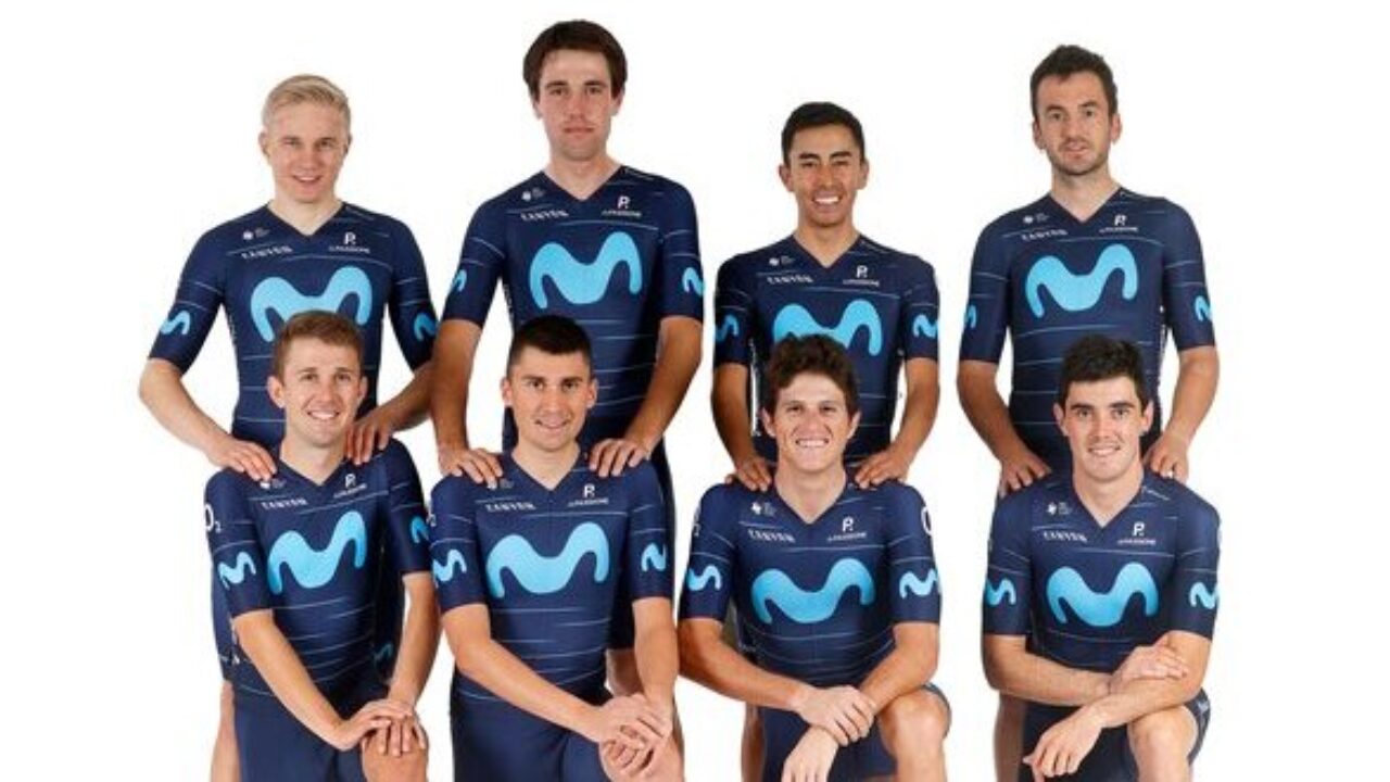 Movistar, foto di Capodanno con la nuova maglia per i nuovi arrivi -  SpazioCiclismo
