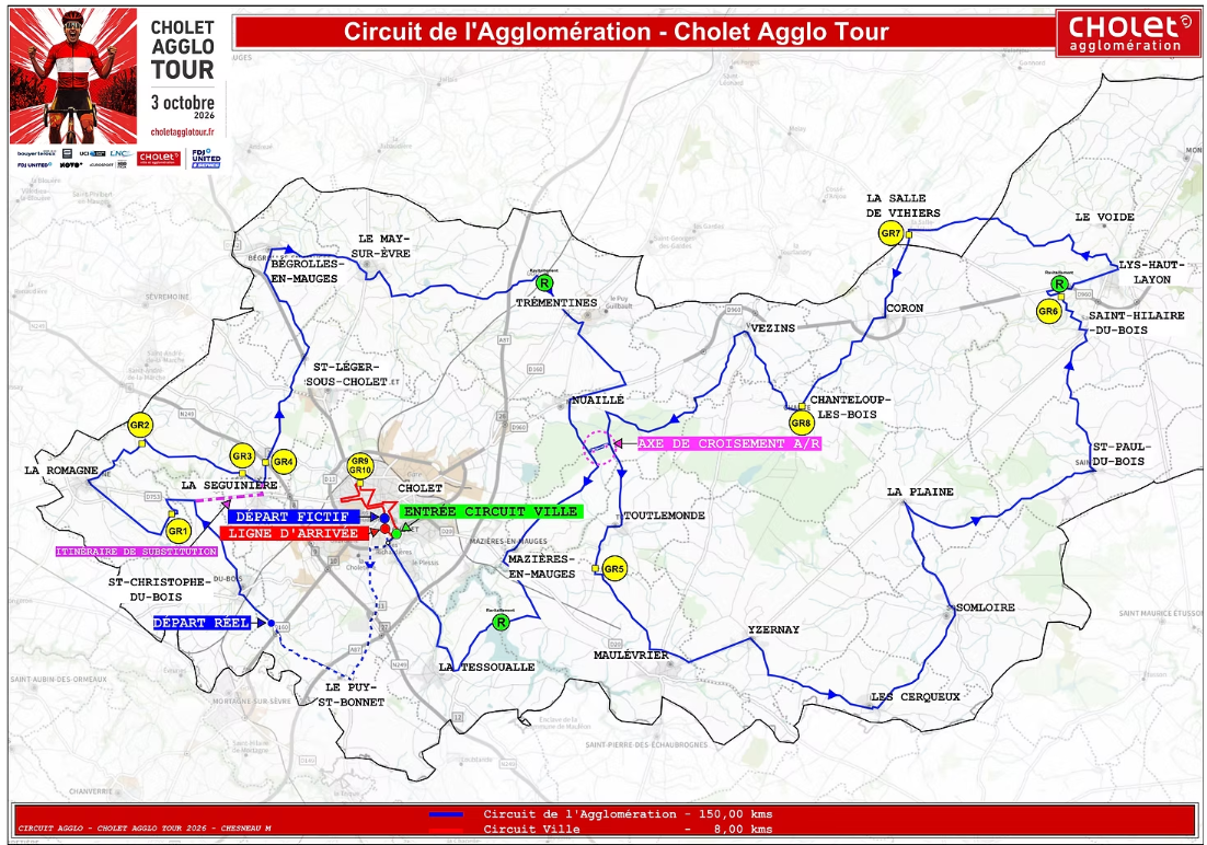 percorso Cholet Agglo Tour 2026
